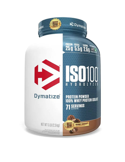 Iso 100 whey protein 5 lbs( Gaurment  Chocolate)